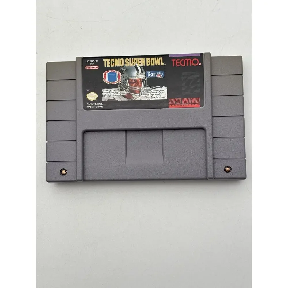Tecmo Super Bowl (Super Nintendo SNES, 1993) Authentic Tested Working VG Cond